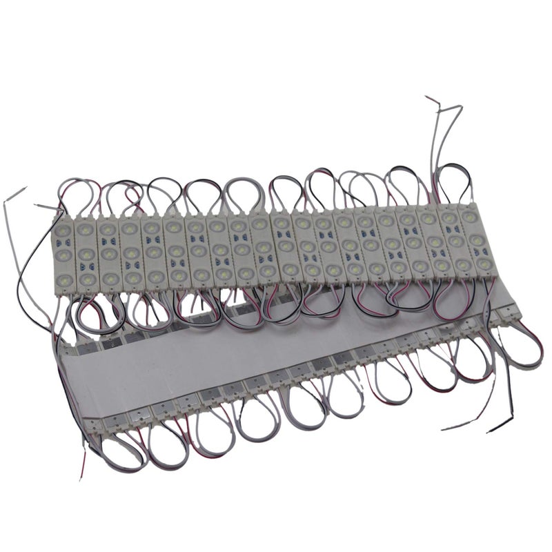 REXTiN وحدة إضاءة زينة مائية صفراء REXTiN فائقة السطوع 200 قطعة 2835 3 LED للإعلانات مع شريط لاصق خلفي (صفراء) - Image 4